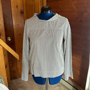 J. Crew Stand Collar Poplin Shirt